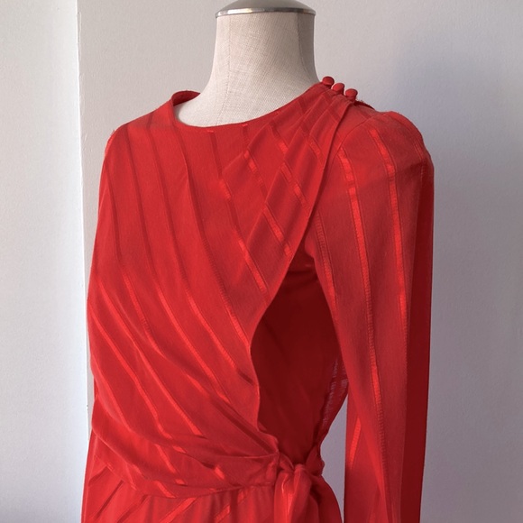 Small Vintage orange bib dress - Picture 2 of 13